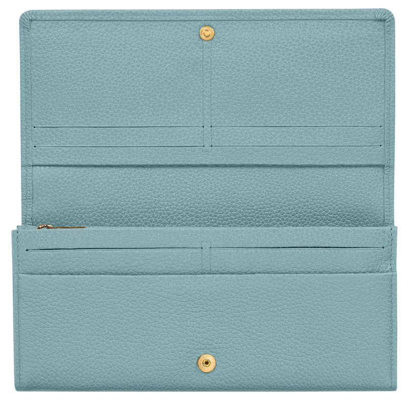 Blue Longchamp Le Foulonné Continental Women Wallet | US-973RTUYAM