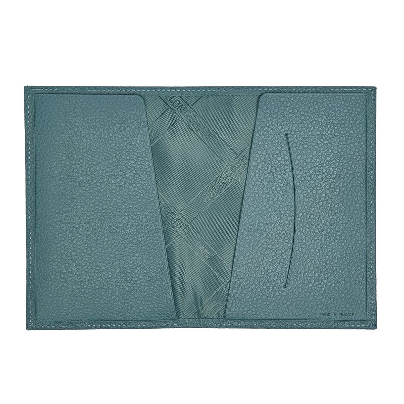 Blue Longchamp Le Foulonné Men Passport Holder | US-120SKWBZR