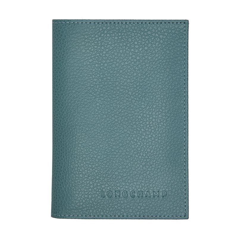 Blue Longchamp Le Foulonné Men Passport Holder | US-120SKWBZR