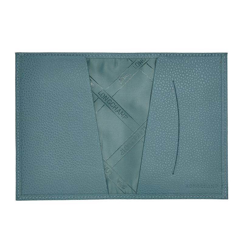 Blue Longchamp Le Foulonné Men Passport Holder | US-346RSGPCD