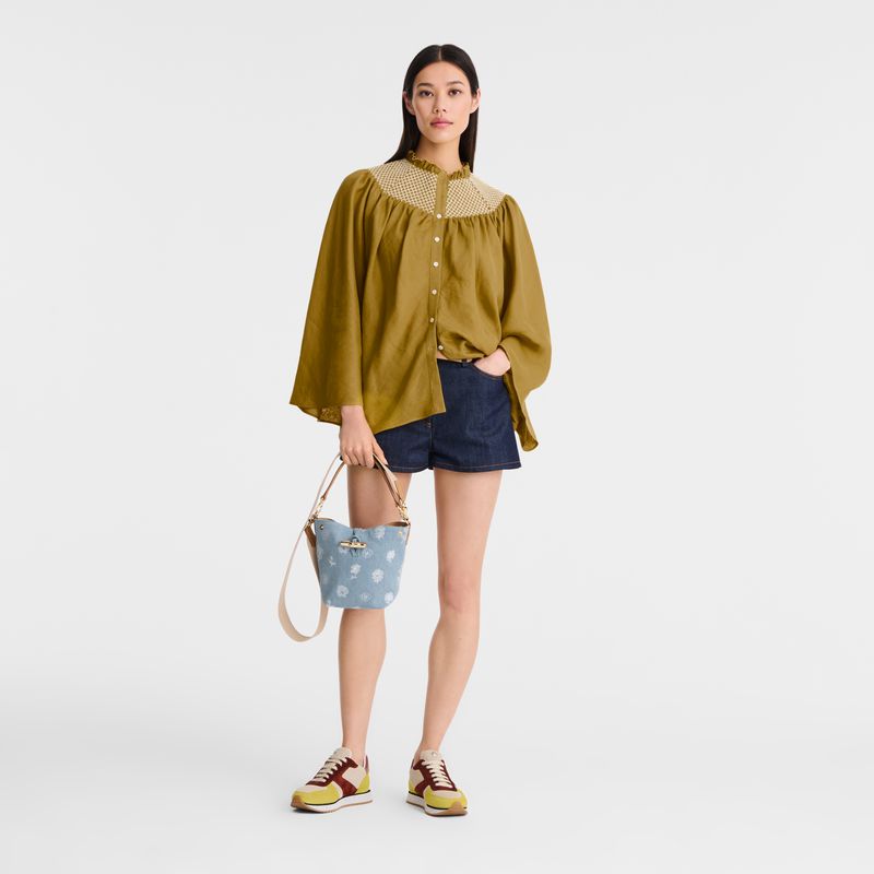 Blue Longchamp Le Roseau Xs Women Bucket Bag | US-612CSHEFO