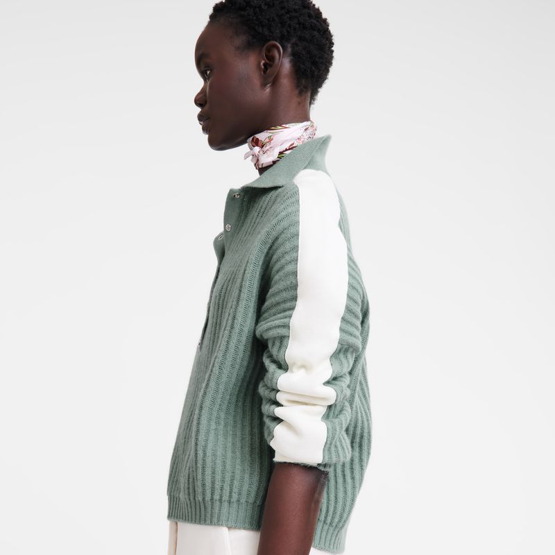 Blue Longchamp Polo Collar Women Jumper | US-813LIRHFG