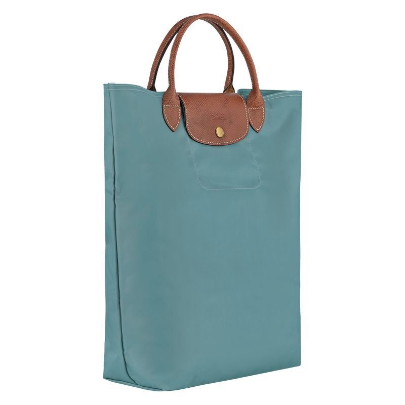 Blue / Brown Longchamp Le Pliage Original M Men Tote Bag | US-610PUFLTG