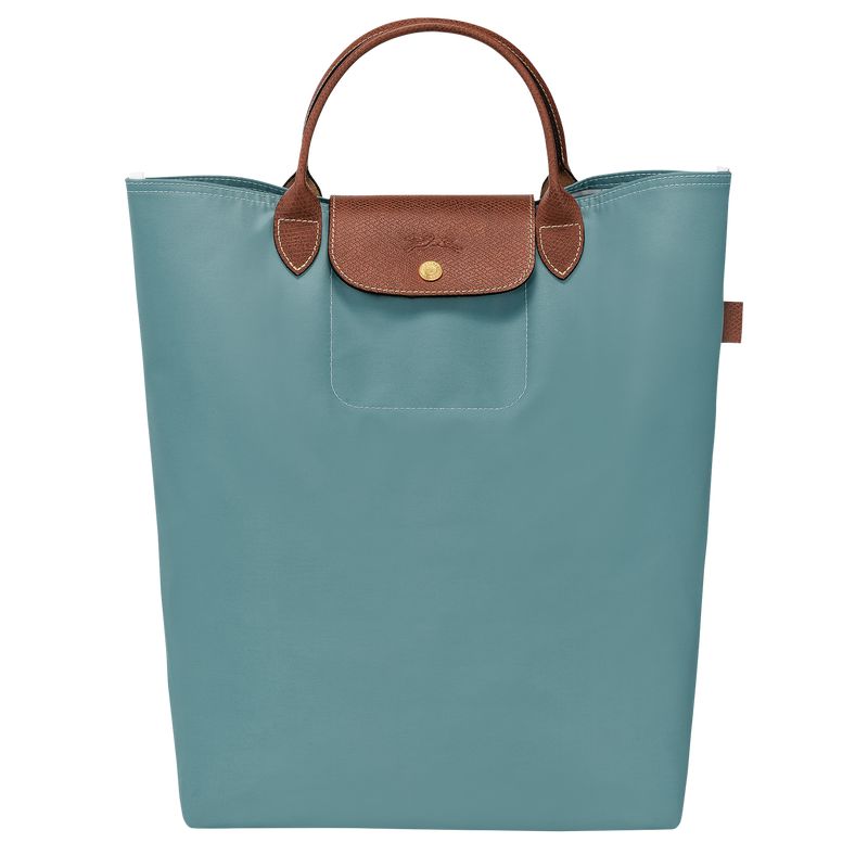 Blue / Brown Longchamp Le Pliage Original M Men Tote Bag | US-610PUFLTG