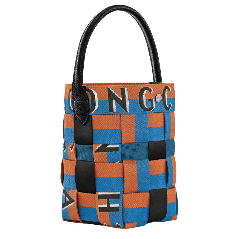 Blue / Orange Longchamp Re-play Xs Women Bucket Bag | US-186CXHUQZ