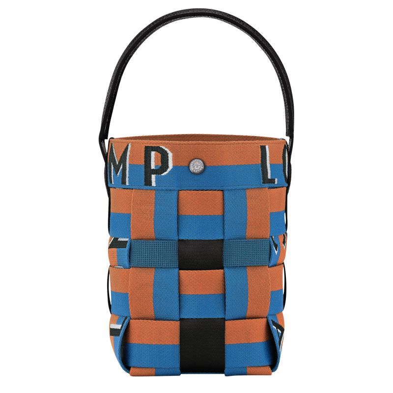 Blue / Orange Longchamp Re-play Xs Women Bucket Bag | US-186CXHUQZ