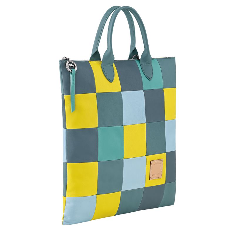 Blue / Yellow Longchamp Re-play L Men Handbag | US-067FQEIJK