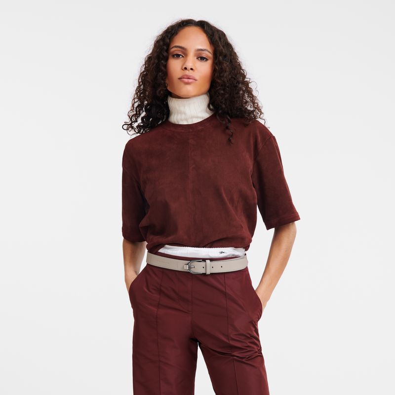 Brown Longchamp 3D Women Belt | US-795FWIXJN