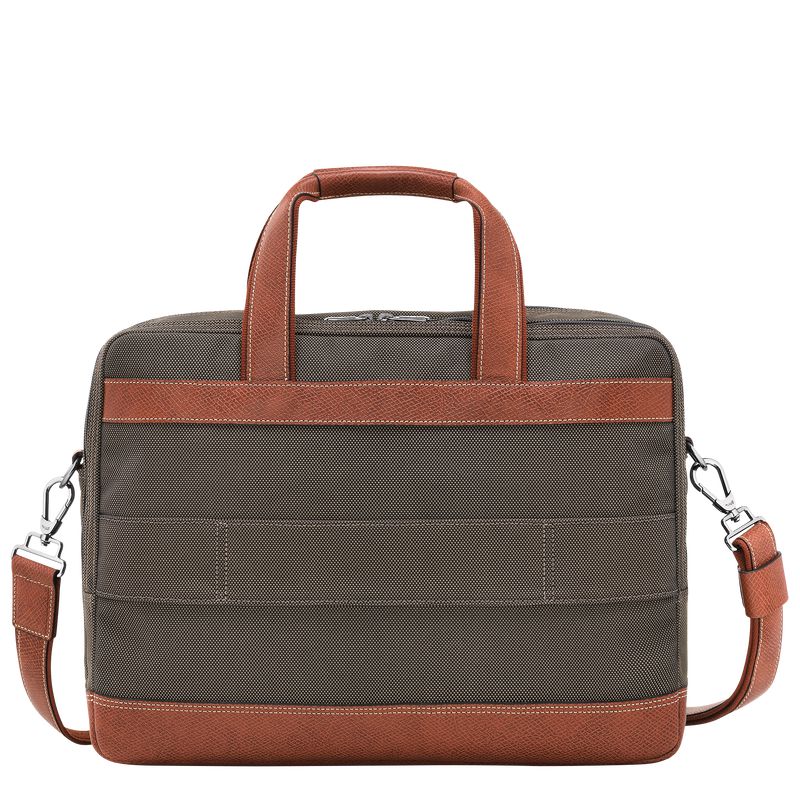 Brown Longchamp Boxford L Men Briefcase | US-310FJWEPT