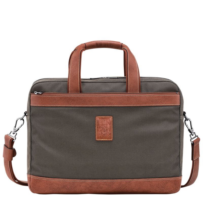 Brown Longchamp Boxford L Men Briefcase | US-310FJWEPT