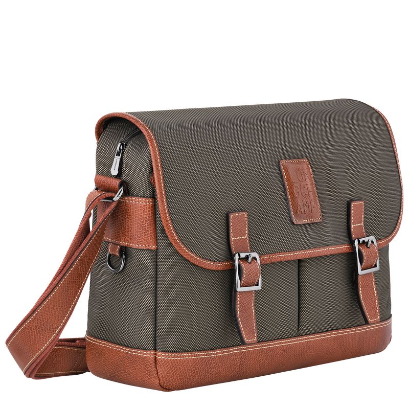 Brown Longchamp Boxford L Men Crossbody Bag | US-278DUFLHV