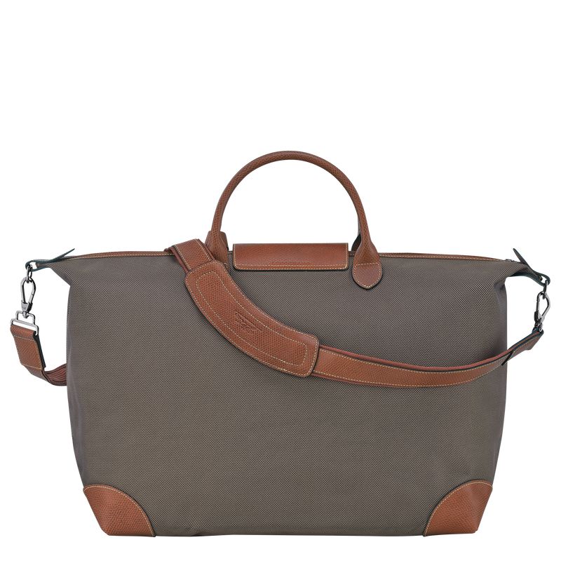 Brown Longchamp Boxford L Men Travel Bag | US-278FATDRU