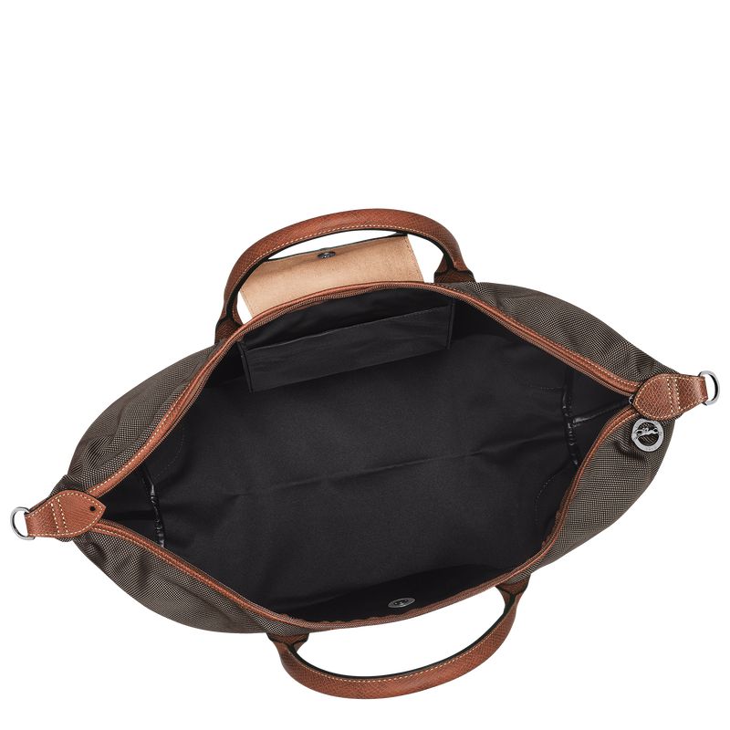 Brown Longchamp Boxford L Men Travel Bag | US-278FATDRU