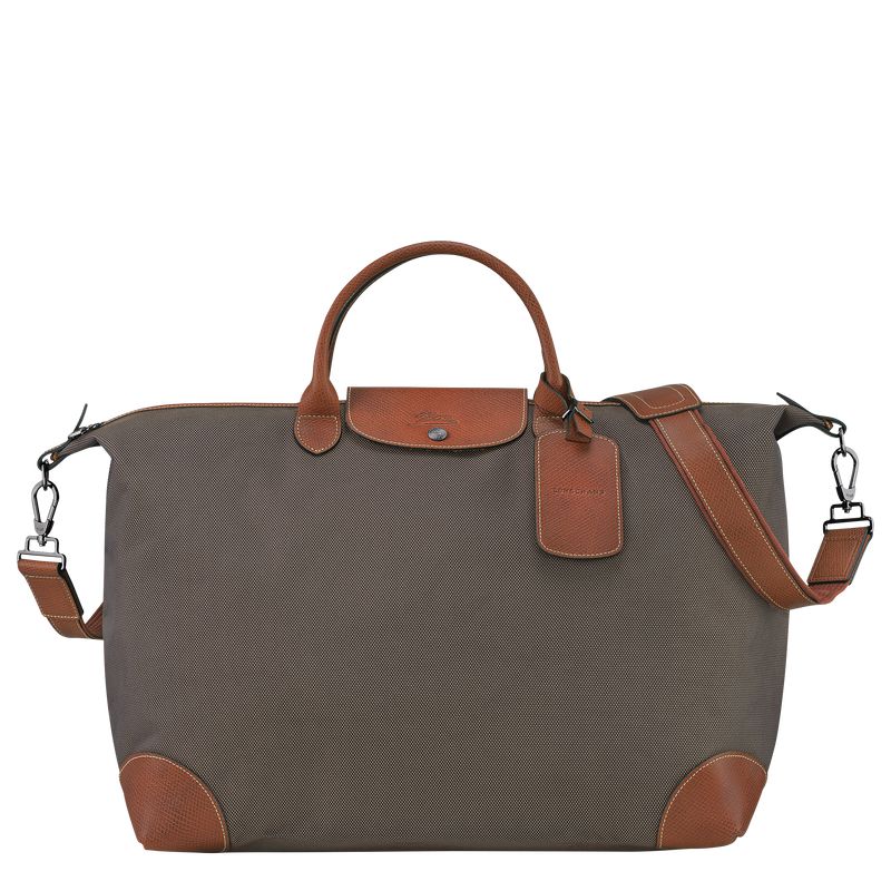 Brown Longchamp Boxford L Men Travel Bag | US-278FATDRU