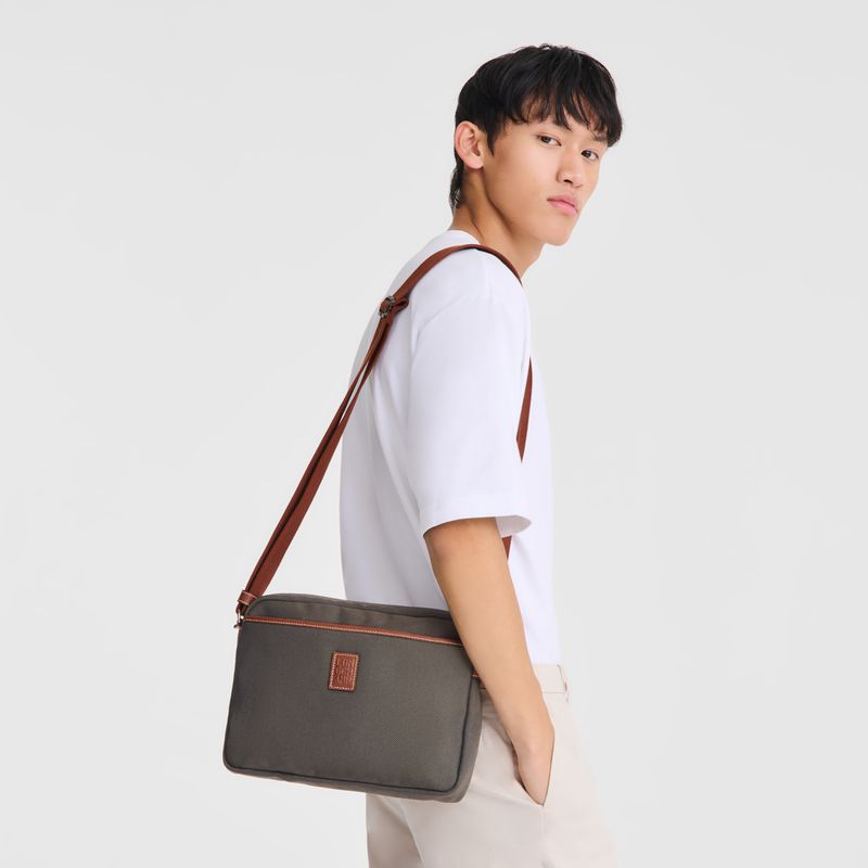 Brown Longchamp Boxford M Camera Men Crossbody Bag | US-932KSGDUP