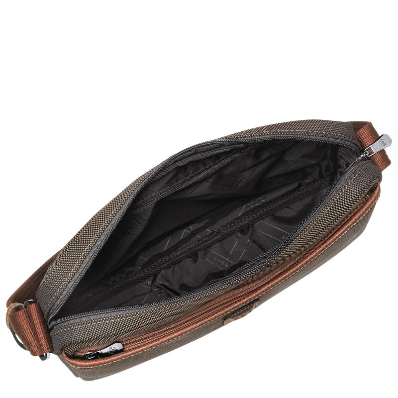 Brown Longchamp Boxford M Camera Men Crossbody Bag | US-932KSGDUP
