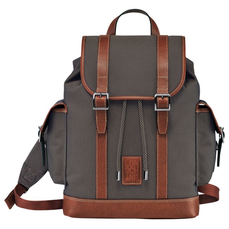 Brown Longchamp Boxford Men Backpack | US-187YDARCV