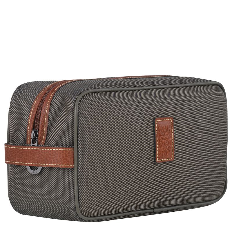 Brown Longchamp Boxford Men Toiletry Bags | US-708ESDLKG