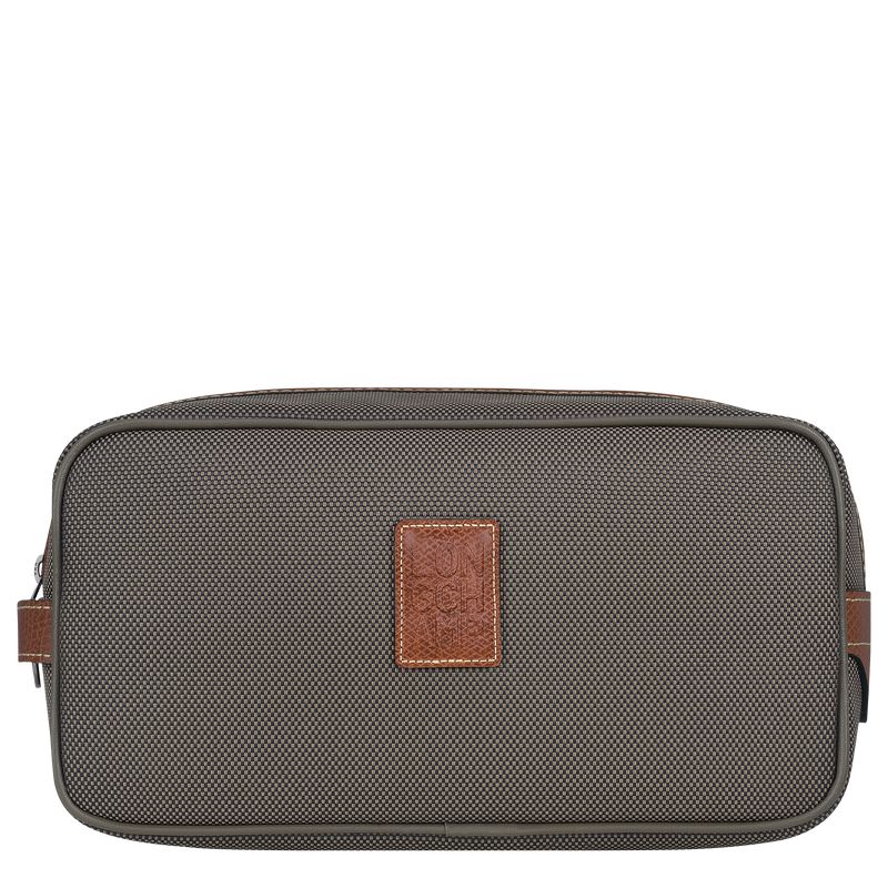 Brown Longchamp Boxford Men Toiletry Bags | US-708ESDLKG