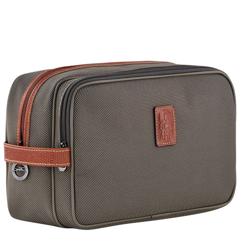 Brown Longchamp Boxford Men Toiletry Bags | US-754KEPJXG