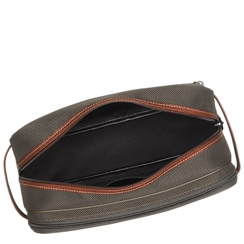 Brown Longchamp Boxford Men Toiletry Bags | US-754KEPJXG