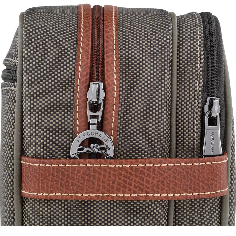 Brown Longchamp Boxford Men Toiletry Bags | US-754KEPJXG