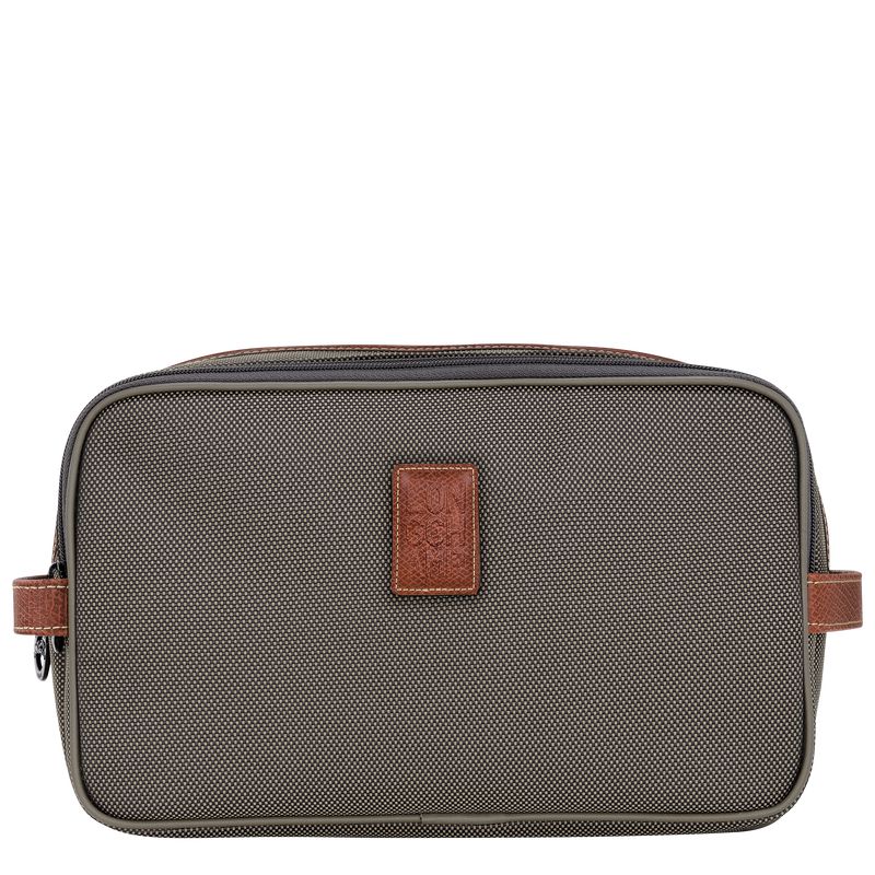 Brown Longchamp Boxford Men Toiletry Bags | US-754KEPJXG