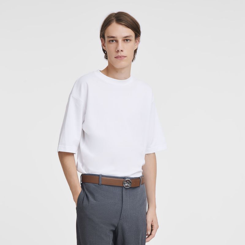 Brown Longchamp Box-trot Men Belt | US-172DLBYJZ