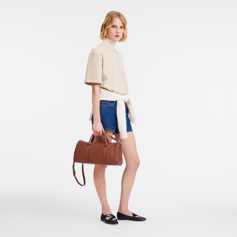 Brown Longchamp Daylong L Women Handbag | US-532YGWQFB