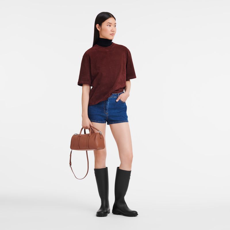 Brown Longchamp Daylong M Women Handbag | US-286FAYUDH