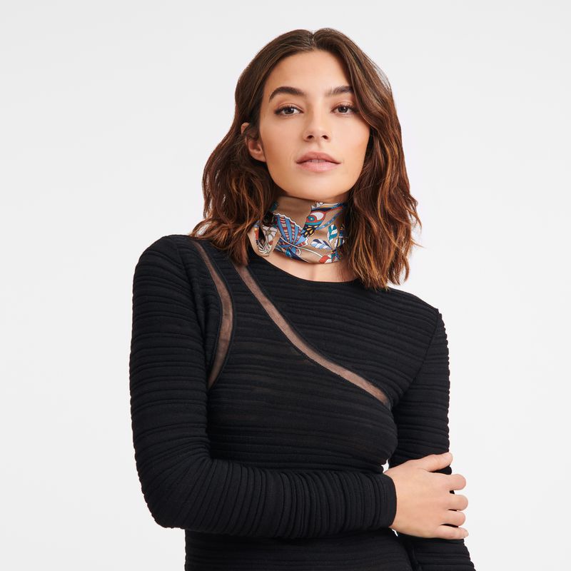 Brown Longchamp Forêt 50 Women Scarf | US-439MDRKPO
