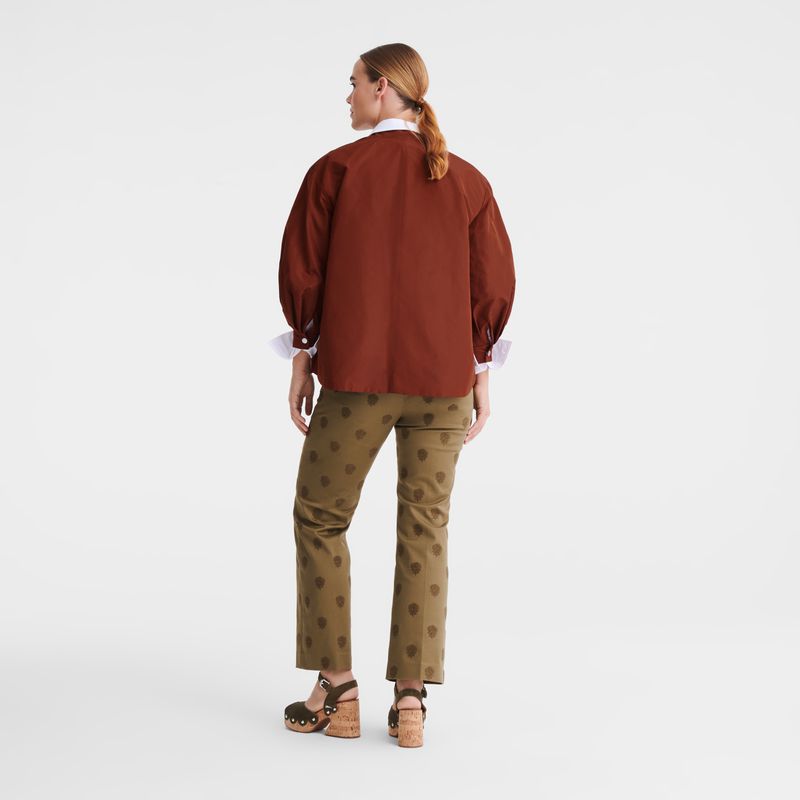 Brown Longchamp Kimono Women Jacket | US-216CGIZFD
