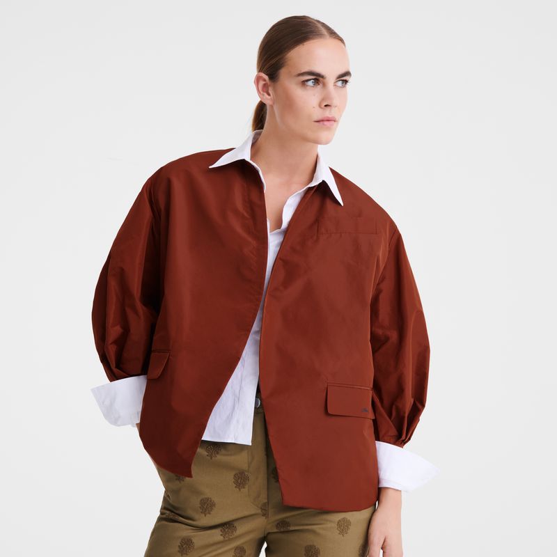Brown Longchamp Kimono Women Jacket | US-216CGIZFD