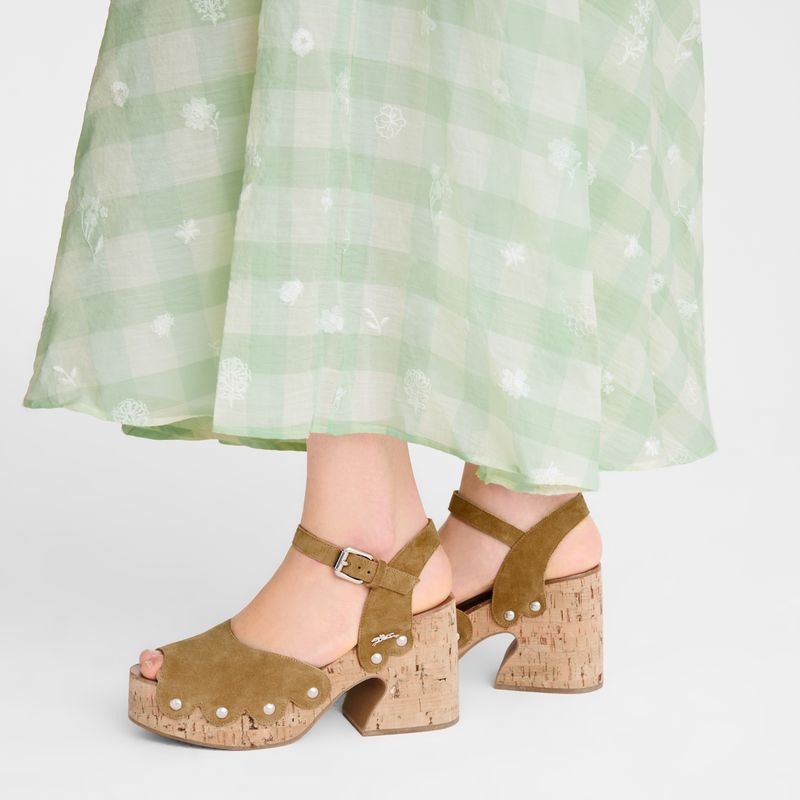 Brown Longchamp La Cigale Women Sandals | US-251DSOBAN