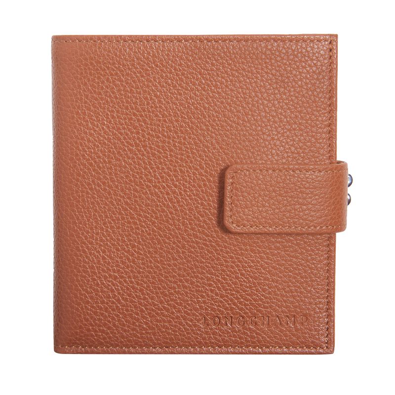 Brown Longchamp Le Foulonné Compact Women Wallet | US-215XOFHWB