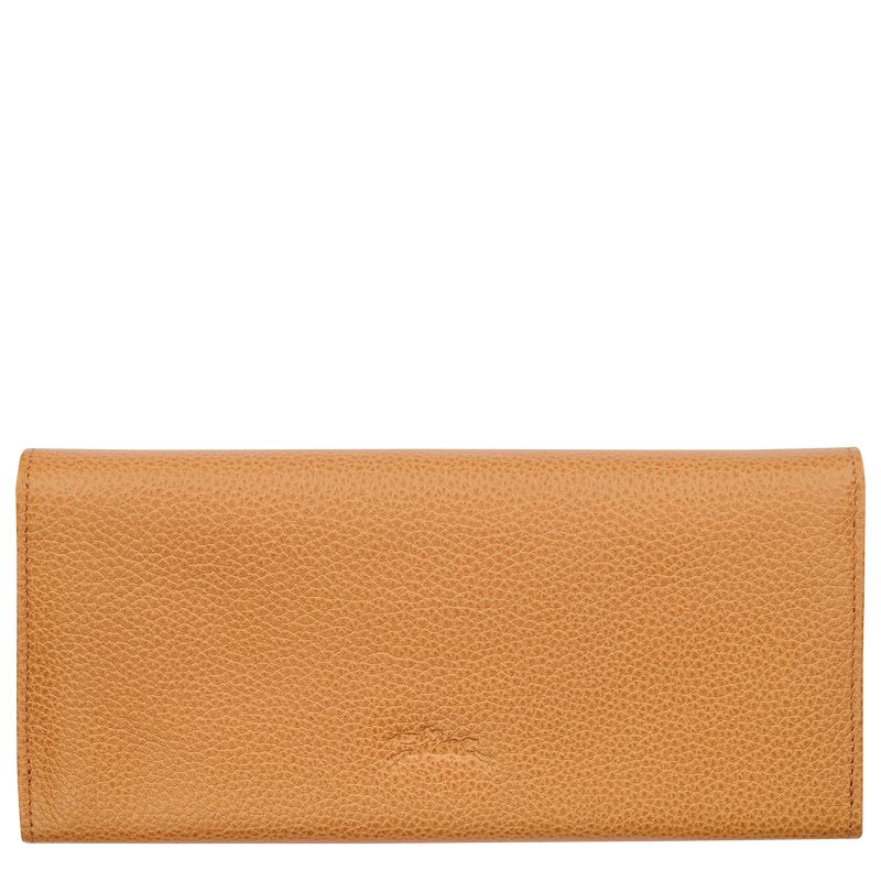 Brown Longchamp Le Foulonné Continental Women Wallet | US-832TUHXGD