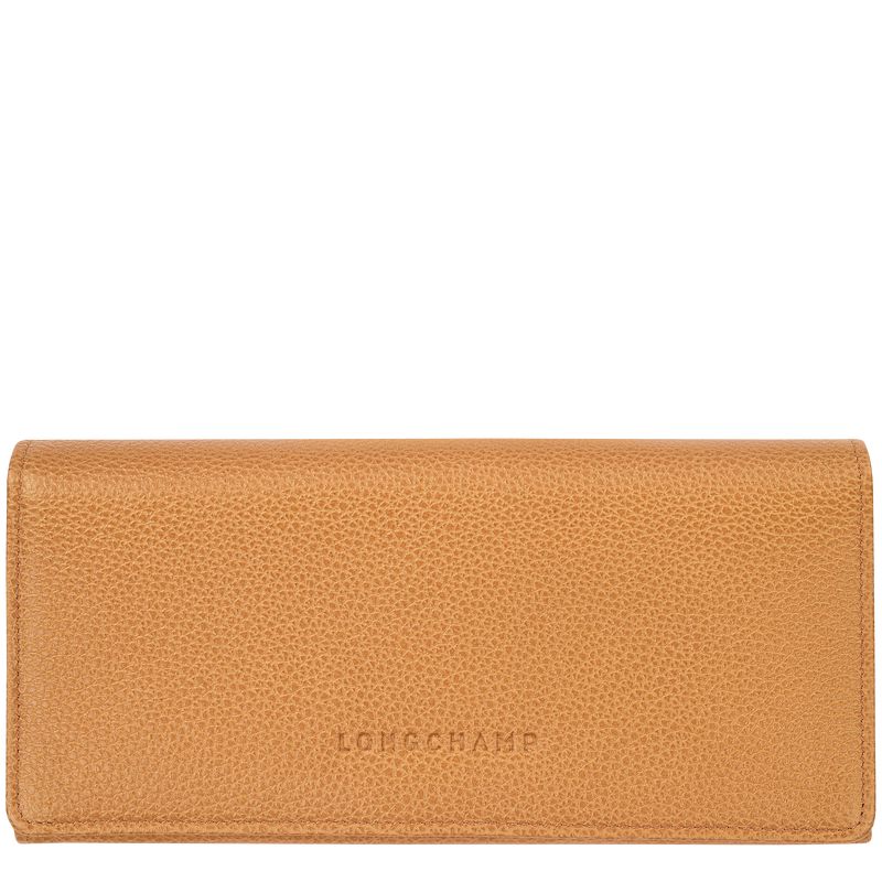 Brown Longchamp Le Foulonné Continental Women Wallet | US-832TUHXGD