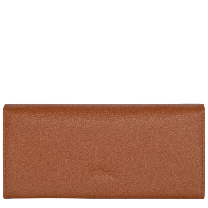 Brown Longchamp Le Foulonné Continental Women Wallet | US-842OYPJAN