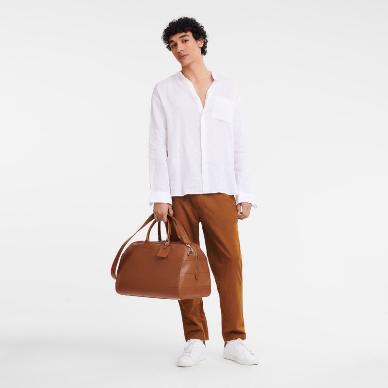 Brown Longchamp Le Foulonné L Men Travel Bag | US-624TUOHMK