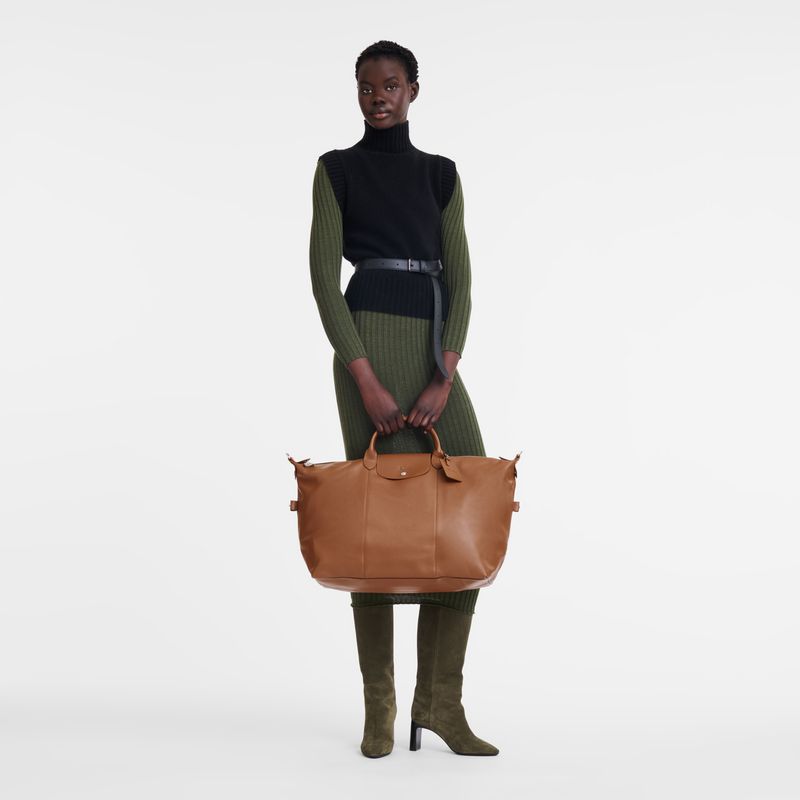 Brown Longchamp Le Foulonné L Men Travel Bag | US-218OSBKCQ