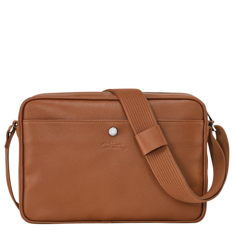 Brown Longchamp Le Foulonné M Camera Men Crossbody Bag | US-842RVMOLH
