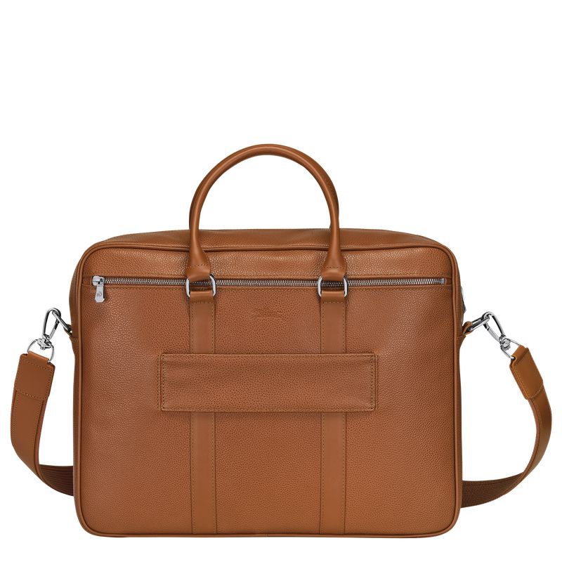 Brown Longchamp Le Foulonné M Men Briefcase | US-639SOUHAV