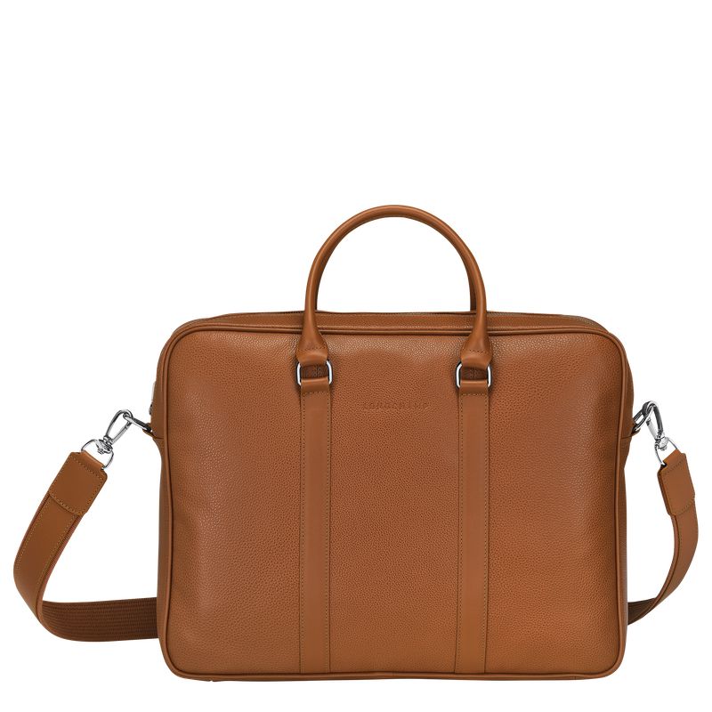Brown Longchamp Le Foulonné M Men Briefcase | US-639SOUHAV