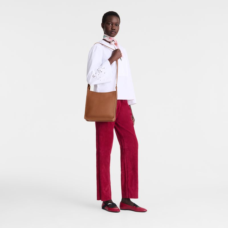 Brown Longchamp Le Foulonné M Women Crossbody Bag | US-650QCZIDV