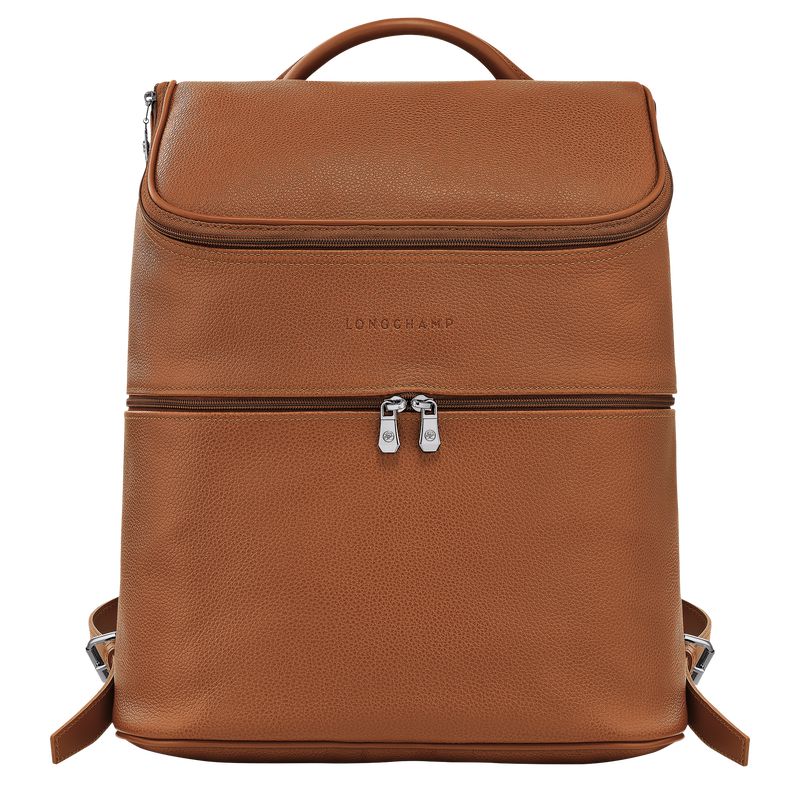 Brown Longchamp Le Foulonné Men Backpack | US-892JEKPGI