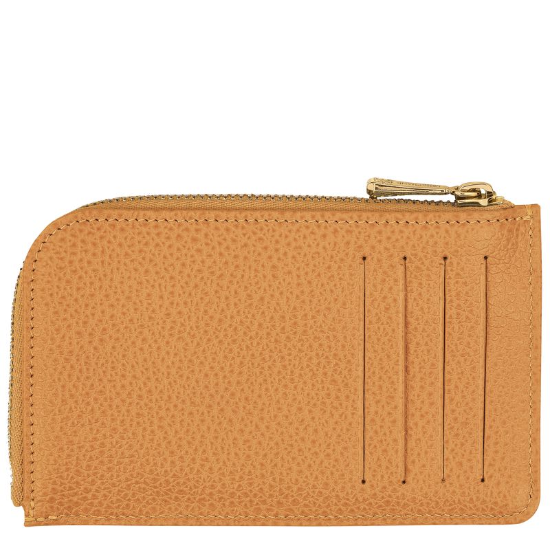 Brown Longchamp Le Foulonné Men Card Holder | US-602ALNOHY
