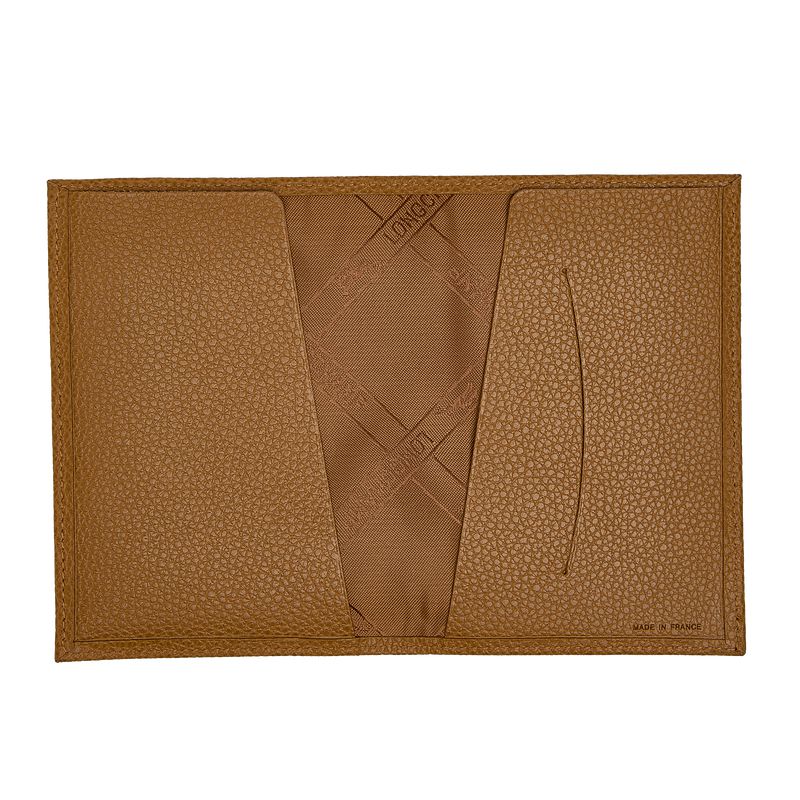 Brown Longchamp Le Foulonné Men Passport Holder | US-198JEROQW