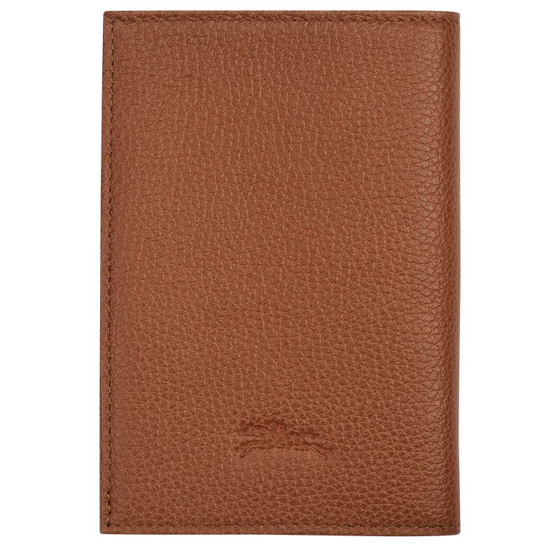 Brown Longchamp Le Foulonné Men Passport Holder | US-349MRPIAC