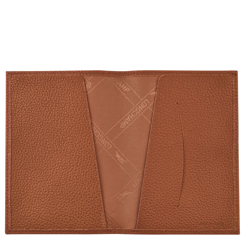 Brown Longchamp Le Foulonné Men Passport Holder | US-349MRPIAC