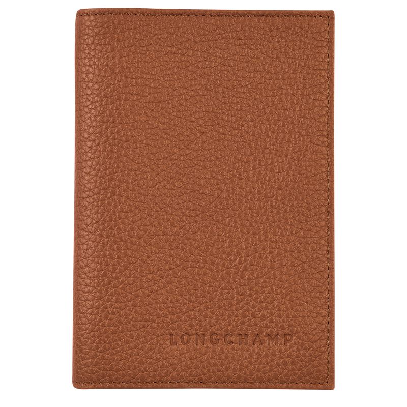 Brown Longchamp Le Foulonné Men Passport Holder | US-349MRPIAC